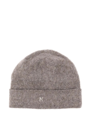 Represent initial-logo beanie hat - Grey