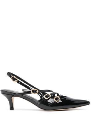 TWINSET 50mm straps-detailed pumps - Black