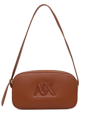 Armani Exchange logo-embossed shoulder bag - Brown