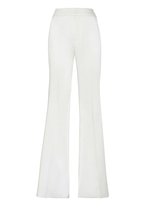 Philipp Plein flared satin trousers - White