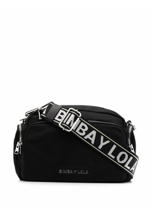 Bimba y Lola medium logo-plaque crossbody bag - Black