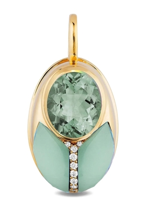 Mason and Books Big Love Bug praisolite and diamond pendant - Gold