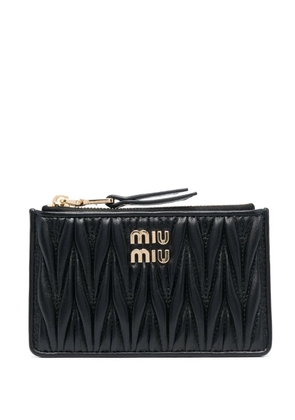 Miu Miu matelassé leather wallet - Black