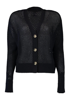 Allude V-neck button-up cardigan - Blue