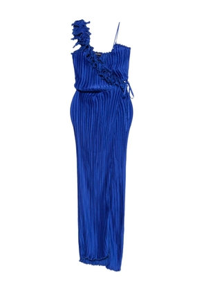 DAPHNE VALENTE Cyclon plissé maxi dress - Blue