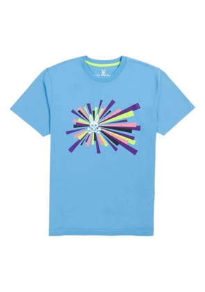 Psycho Bunny Shubert-print 'Cornflower' T-shirt - Blue
