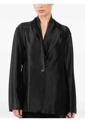 Peter Cohen silk single-breasted blazer - Black