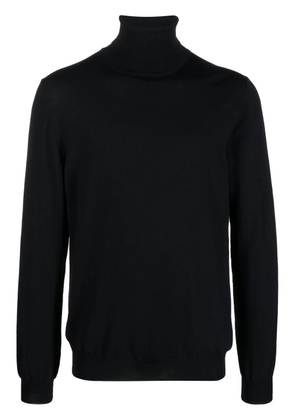 Zanone roll-neck virgin wool blend jumper - Black