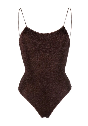 Oséree shimmer-effect swimsuit - Brown