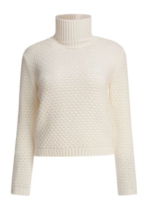 RAKKI roll-neck textured wool sweater - Neutrals