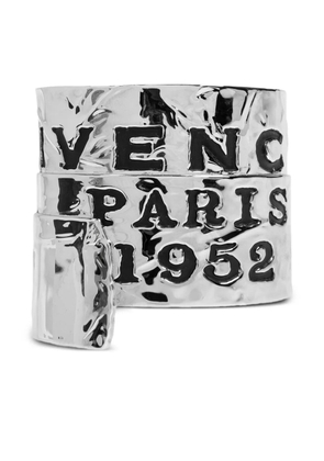 Givenchy Tape engraved cuff bracelet - Silver