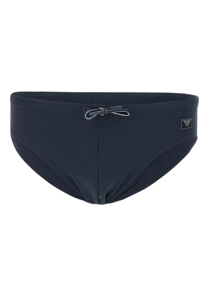 Emporio Armani fine-ribbed swim briefs - Blue