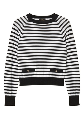 TWINSET striped crew-neck sweater - White