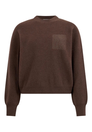 Peserico long-sleeve round-neck sweater - Brown