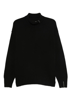 Isabel Benenato high-neck sweater - Black