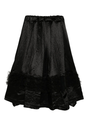 Black Comme Des Garçons ruffled satin skirt