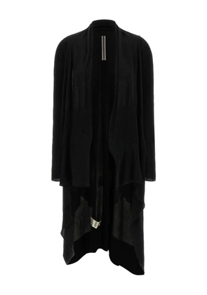 Rick Owens asymmetric-hem cardigan - Black