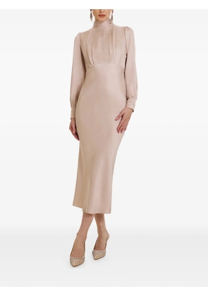 FRAMBOISE Jacob high-neck midi dress - Neutrals