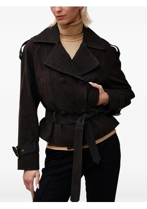 Poche Paris belted jacket - Brown