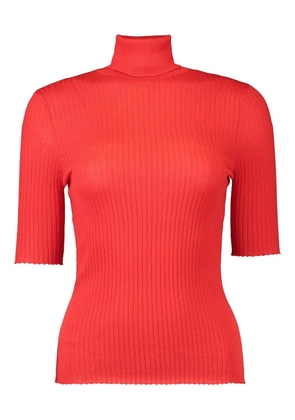Sprwmn short-sleeve turtleneck top - Red