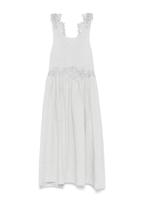 MAURIZIO MYKONOS lace-embellished midi dress - Grey