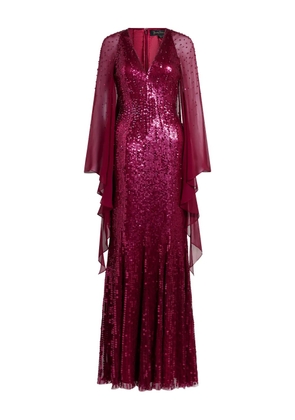 Jenny Packham sequin embellished lyrical dress - Purple