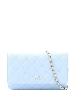 CHANEL Pre-Owned 2021-2025 CC Quilted Caviar Wallet on Chain crossbody bag - Blue