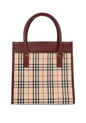 Burberry Pre-Owned 1990-2000s check tote bag - Neutrals