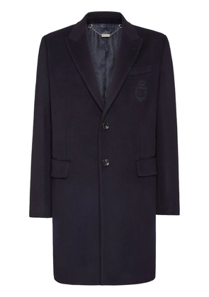 Billionaire logo-embroidered coat - Blue