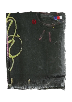 TALKING WALLS Ela Burlesque fringed scarf - Grey