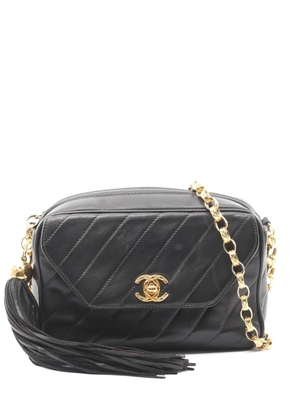 CHANEL Pre-Owned 1991-1994 Bias coco mark chain bag - Black