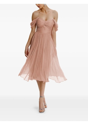 FRAMBOISE Kaly off-the-shoulder midi dress - Pink