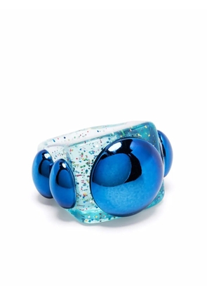 LA MANSO glitter-design ring - Blue