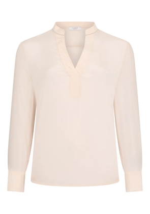 Peserico long-sleeve V-neck blouse - Neutrals