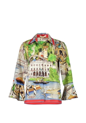 rani arabella ruffled shirt - Blue