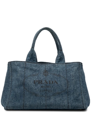 Prada Pre-Owned 2013-2025 Denim Canapa Logo satchel - Blue