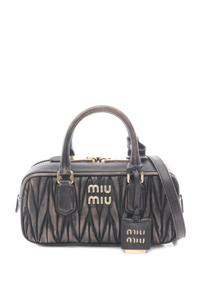 Miu Miu Pre-Owned 2010s matelasse leather tote bag - Brown