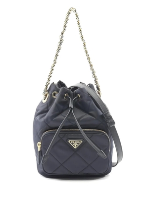 Prada Pre-Owned 2010s Duet quilted bucket bag - Blue
