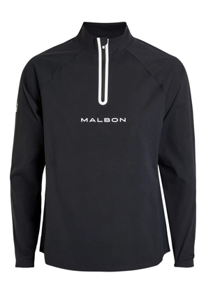Malbon Golf raglan-sleeve quarter-zip jersey - Black