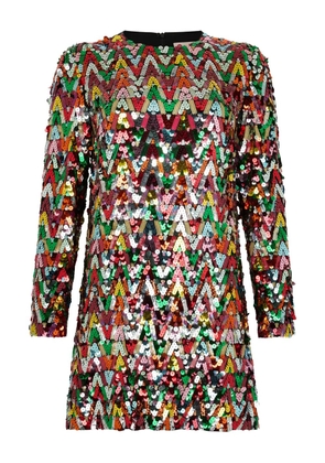 Valentino Garavani sequin pattern mini dress - Red
