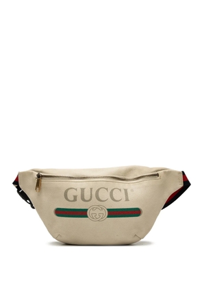 Gucci Pre-Owned 2000-2015 Leather Logo belt bag - White