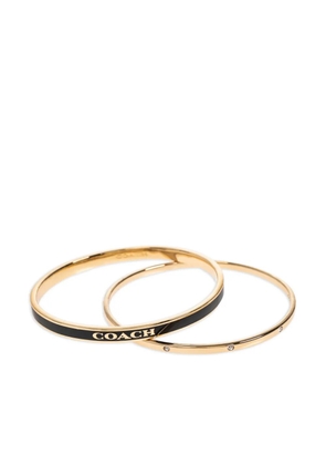 Coach crystal-embellished bracelets (set of two) - Gold