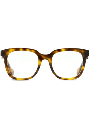 Moncler Eyewear tortoiseshell square-frame glasses - Brown