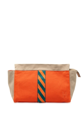 Hermès Pre-Owned 2021-2024 Canvas Jimetou Jumping Case clutch bag - Brown