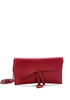 Christian Dior Pre-Owned Ultra Matte Saddle Chain Wallet Leather crossbody bag - Red