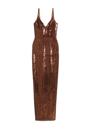 SILK LOVE & LACE Anais dress - Brown