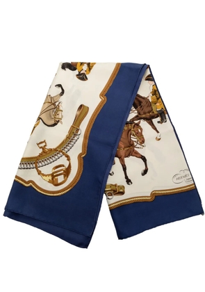 Hermès Pre-Owned 1990-2020 Reprise Silk Scarf 90 scarves - White