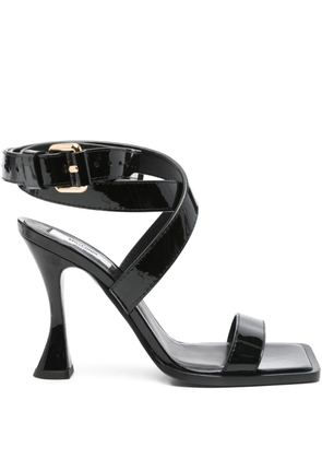 Moschino 90mm ankle-wrap sandals - Black