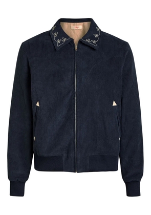 Cherry LA Charro embroidered corduroy jacket - Blue