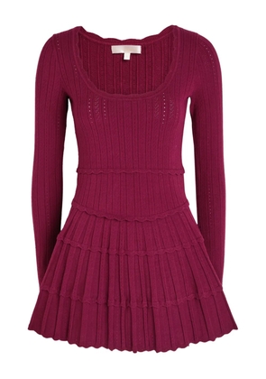 LoveShackFancy ribbed mini dress - Red